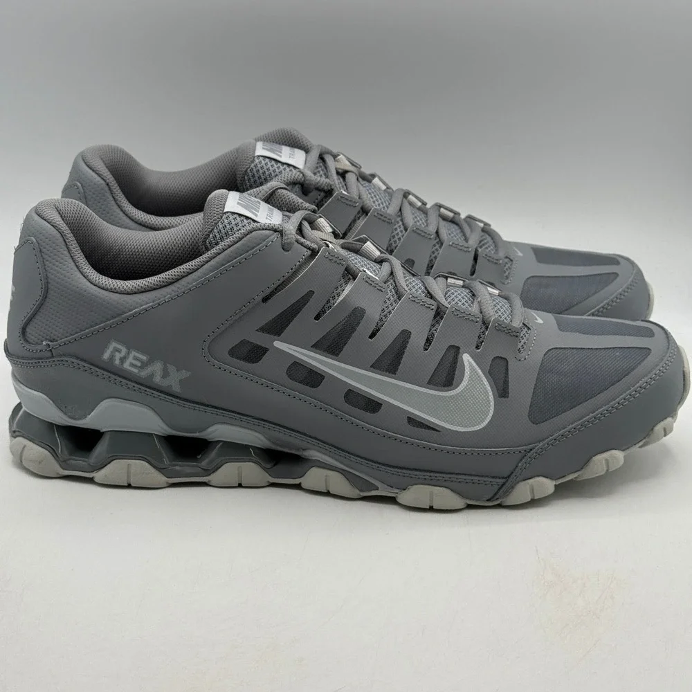 Nike Reax 8 TR Mesh Shoes Mens Size 14 Cool Grey Wolf Grey Training 621716-010